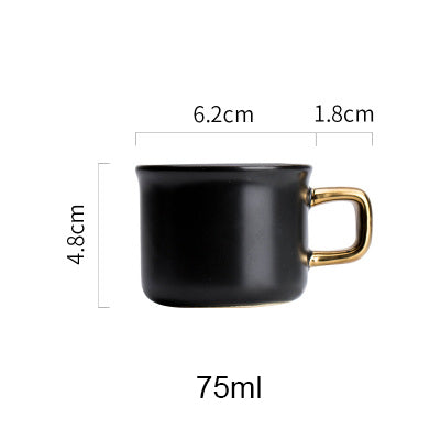 Black Gloden Stoneware Mug