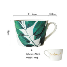 Load image into Gallery viewer, Green Leaf Design Mug