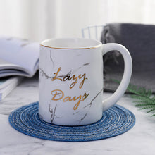 Load image into Gallery viewer, 250/500ml Marble Grain Ceramic Coffee Mug Set
