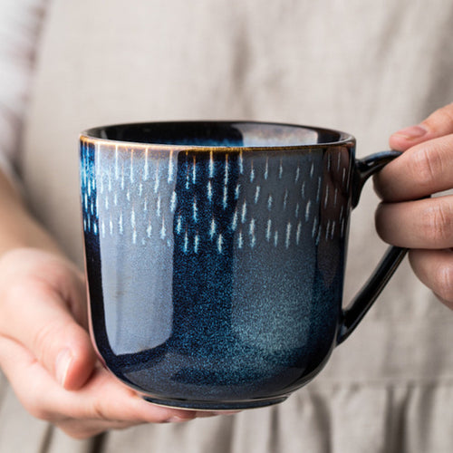 Blue Pottery Ceramic Coffee Mug