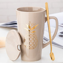 Load image into Gallery viewer, Gold Leaf Ceramic Mug