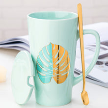 Load image into Gallery viewer, Gold Leaf Ceramic Mug