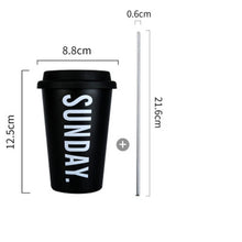 Load image into Gallery viewer, Black White Stainless Steel Silicone Mug
