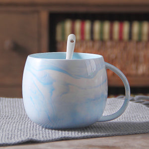 320ml Ceramic Mug with Spoon and Cover Special Slotted