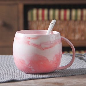 320ml Ceramic Mug with Spoon and Cover Special Slotted