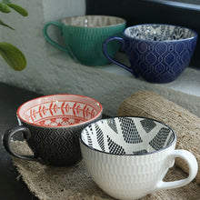 Load image into Gallery viewer, Ceramic Hand Painted Coffee Cup