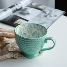 Load image into Gallery viewer, Ceramic Hand Painted Coffee Cup