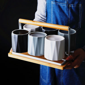 240ml Nordic Style 6PCS Concise Ceramic Cup Set