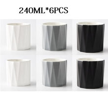 Load image into Gallery viewer, 240ml Nordic Style 6PCS Concise Ceramic Cup Set